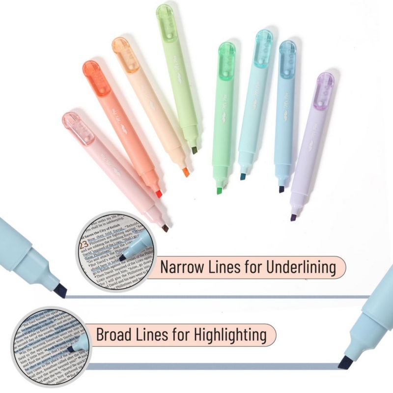 Resaltadores Mr. Pen – Pack de 8 colores pastel