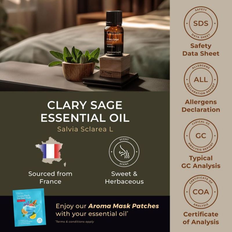 Aceite Esencial de Salvia Esclarea Gya Labs 10 ml Puro