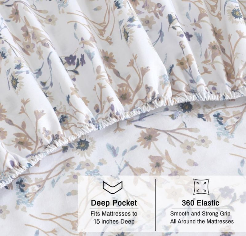 Sábanas RUVANTI de Algodón Orgánico para Cama Queen Tranquil