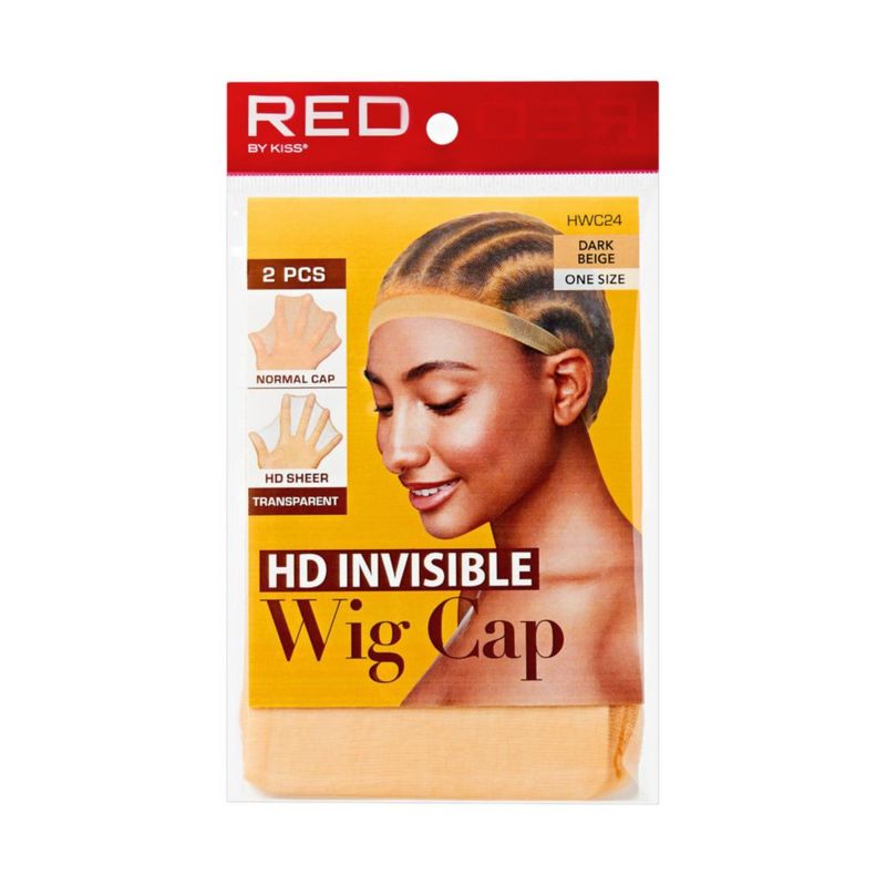 Gorro para Peluca Red by Kiss Ultra‑delgado Beige Oscuro – Pack de 2