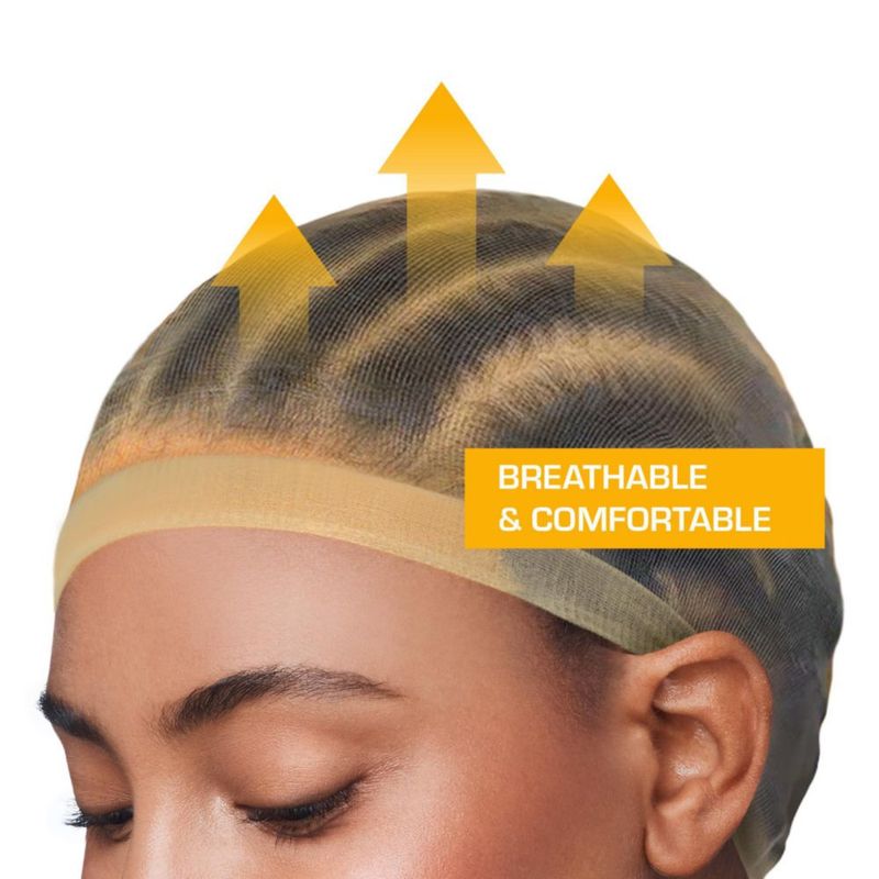 Gorro para Peluca Red by Kiss Ultra‑delgado Beige Oscuro – Pack de 2