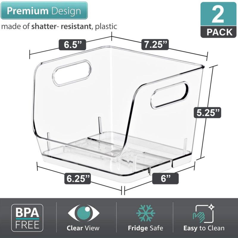 Organizador de Despensa Sorbus Apilable Transparente 18x15x13 cm