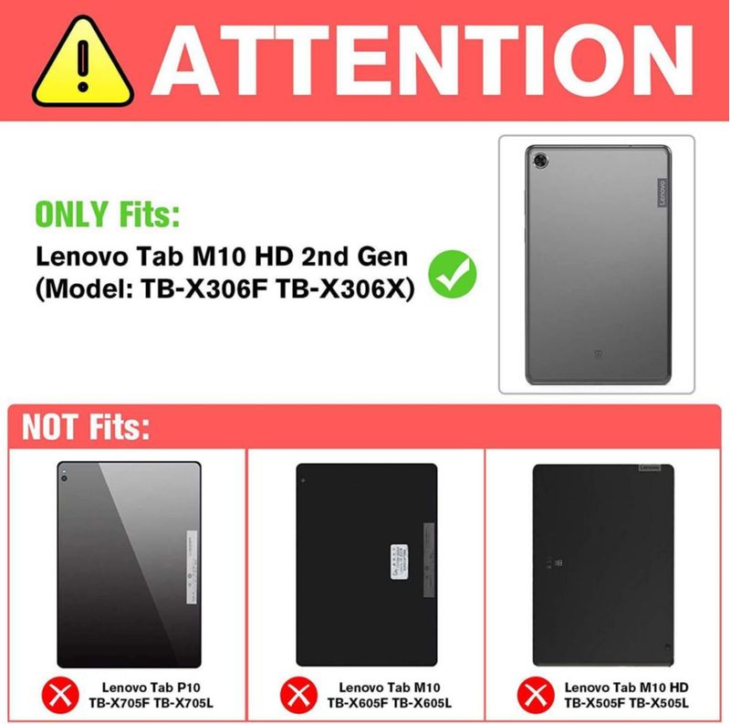 Funda para Tablet TIPOYOROO Lenovo Tab M10 10.1" Rojo