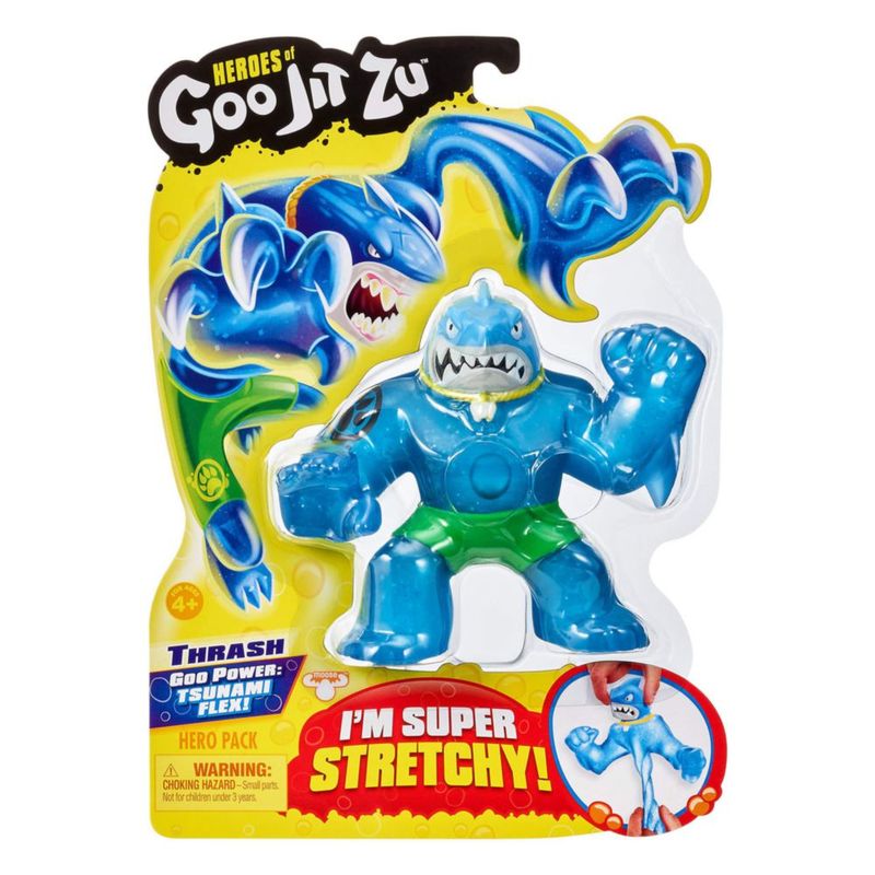 Figura de acción Heroes of Goo Jit Zu Stretchy Shark Thrash