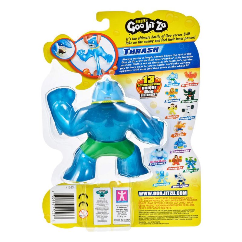 Figura de acción Heroes of Goo Jit Zu Stretchy Shark Thrash