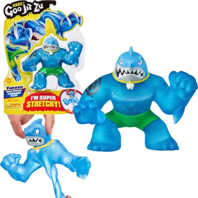 Figura de acción Heroes of Goo Jit Zu Stretchy Shark Thrash