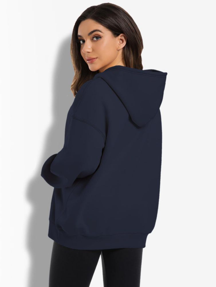 Sudadera con capucha oversized azul marino kims cosiart