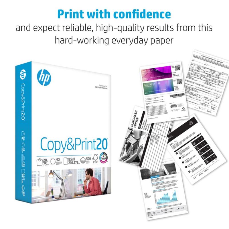 Papel para Impresora HP Copy&Print 75 g/m² 216x279 mm 500 Hojas