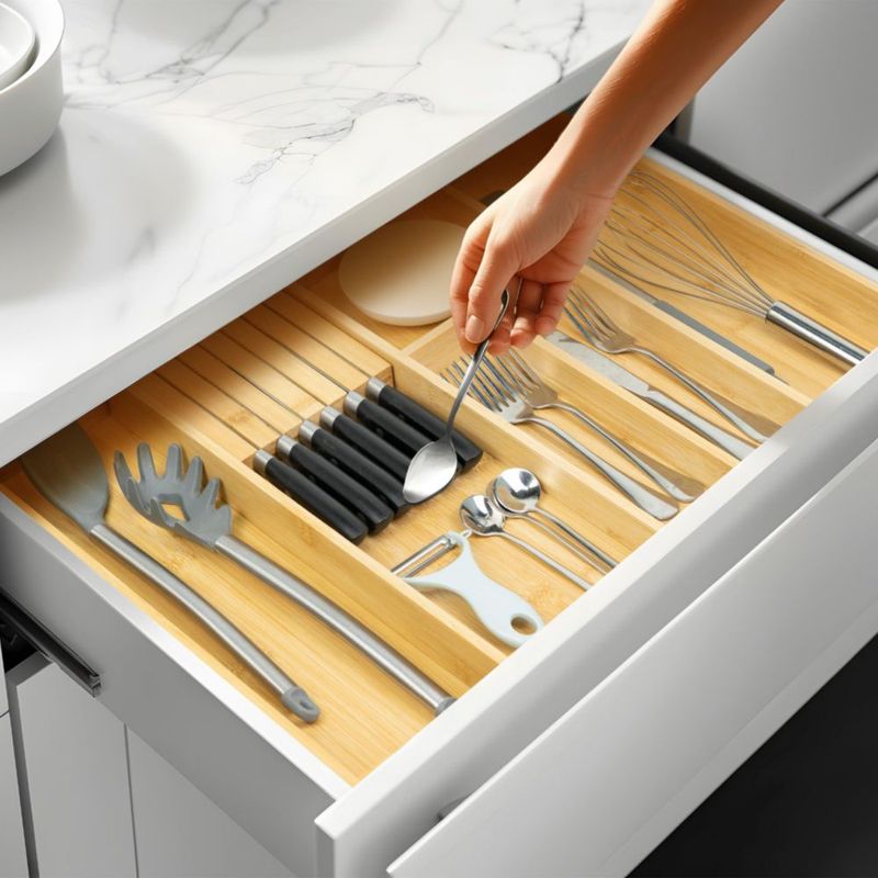 Organizador de cajón de cocina VaeFae de bambú 43 x 54 cm