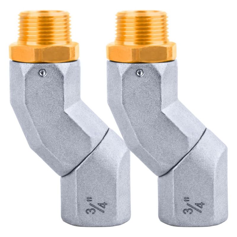 Conector giratorio para manguera de combustible GRYVOZE 2 uds 3/4" NPT rotación 360°