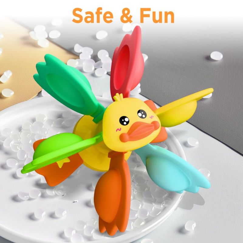 Juguete de baño Baby Duck iPlay iLearn con red Wind Up Swimming Duck