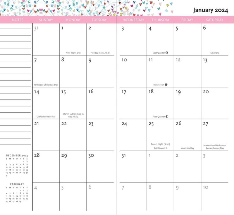 Agenda PETER PAUPER PRESS 9 cm x 16 cm 2024‑2025