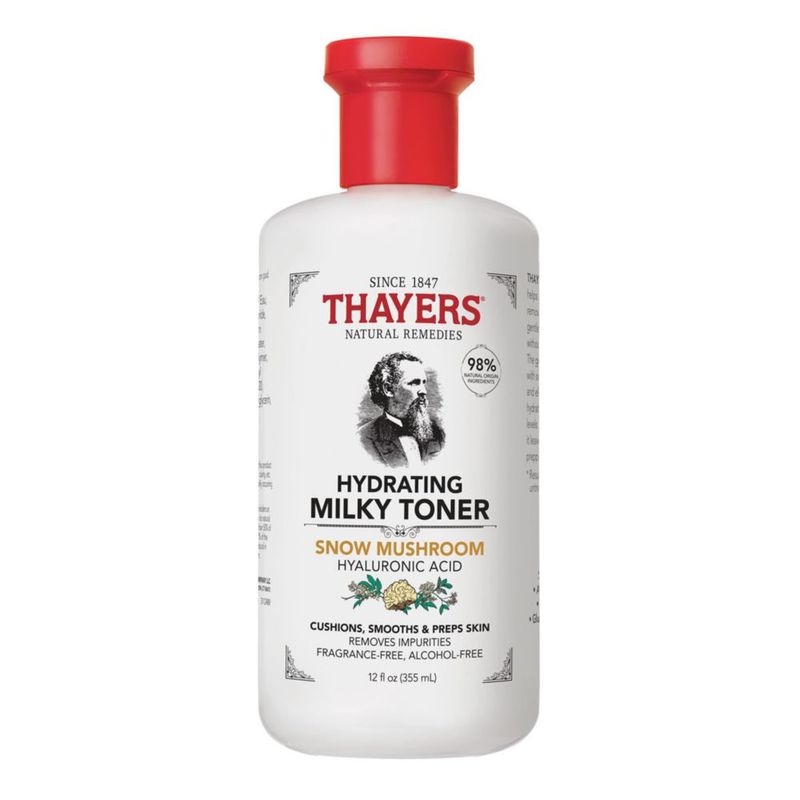 Tónico facial THAYERS Milky con hongos de nieve y ácido hialurónico