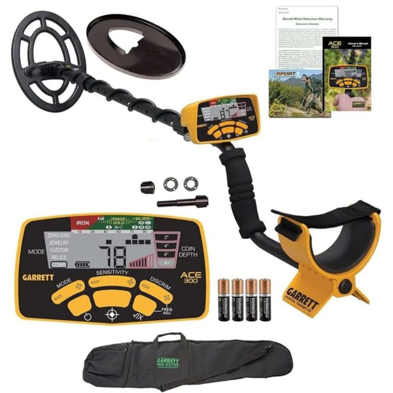 Detector de Metales Garrett ACE 300 con Identificación Digital - Kit