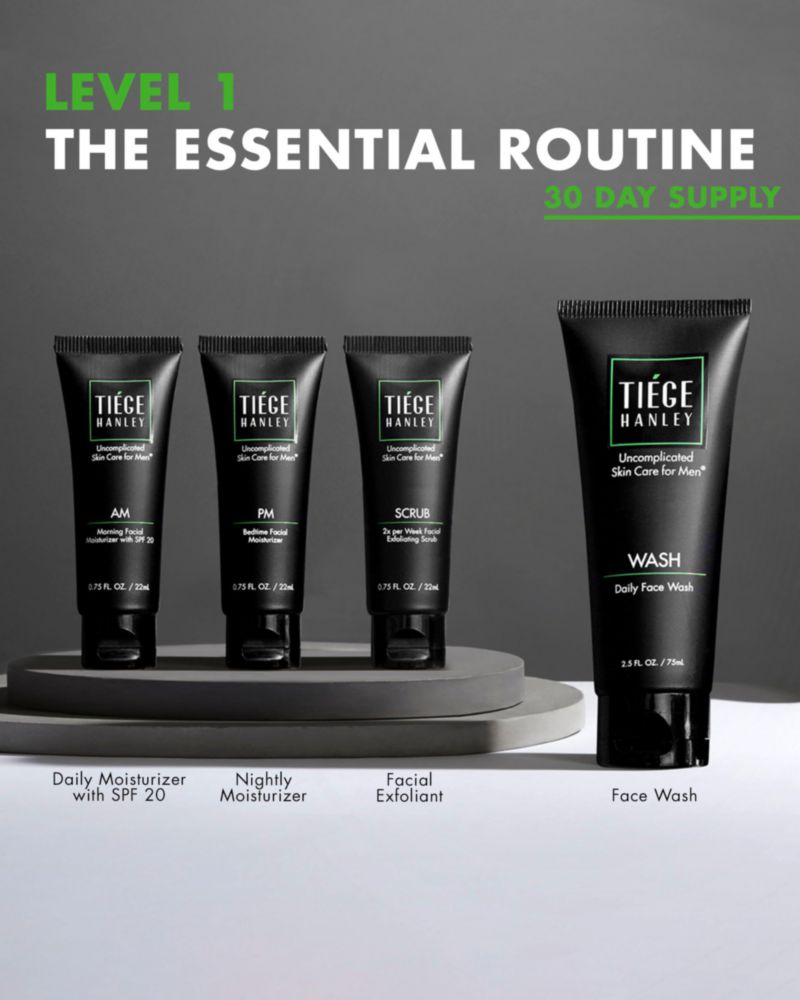 Set de cuidado de la piel Tiege Hanley Essential Rutina para hombre
