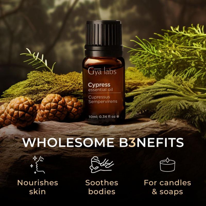 Aceite Esencial de Ciprés Gya Labs 10 ml para Aromaterapia