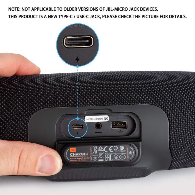 Cable de carga rápida USB-C de 15 m Hyacinyh para JBL