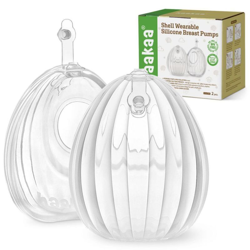 Sacaleches Haakaa Shell 75 ml 2 piezas portátil manual