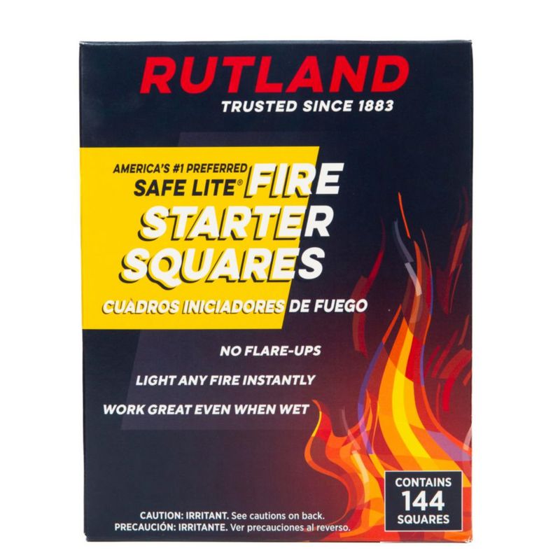 Cubos encendedores Fire Starter Squares Rutland Safe Lite 21 kg 144 piezas