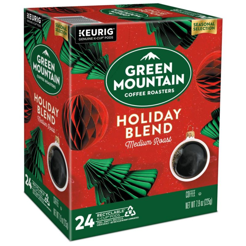 Cápsulas de café Green Mountain Holiday Blend tostado medio 96 unidades