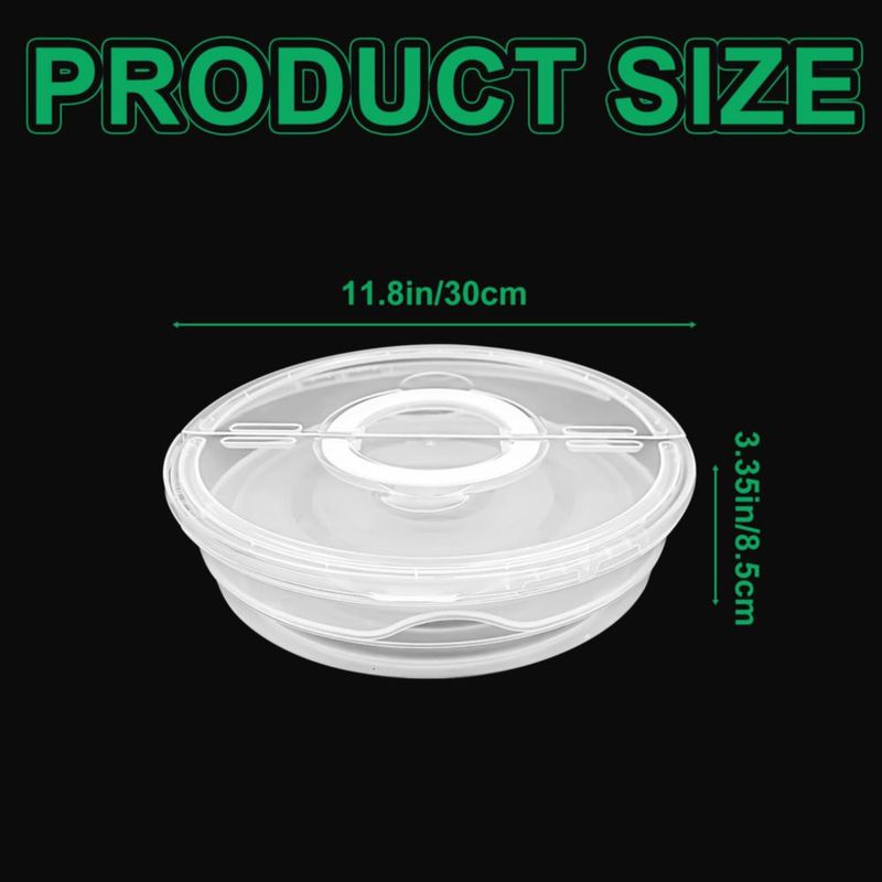 Contenedor para Alimentos FMOACEN Transparente 29 cm con 2 Compartimentos