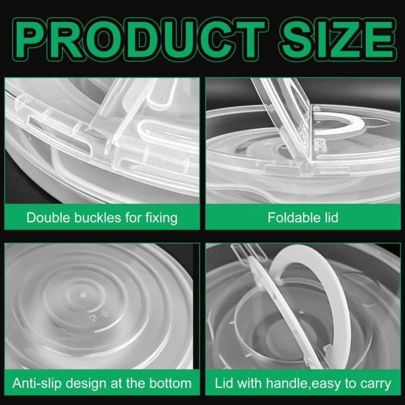 Contenedor para Alimentos FMOACEN Transparente 29 cm con 2 Compartimentos