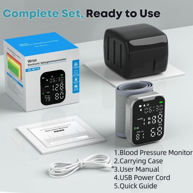 Monitor de Presión Arterial GUAEVER Recargable para Muñeca