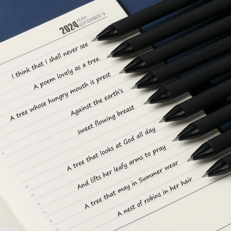 Bolígrafos de gel Mr. Pen – Pack de 8 tinta negra 05 mm