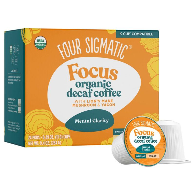 Café descafeinado Four Sigmatic K-Cups orgánico tueste oscuro 24 unidades