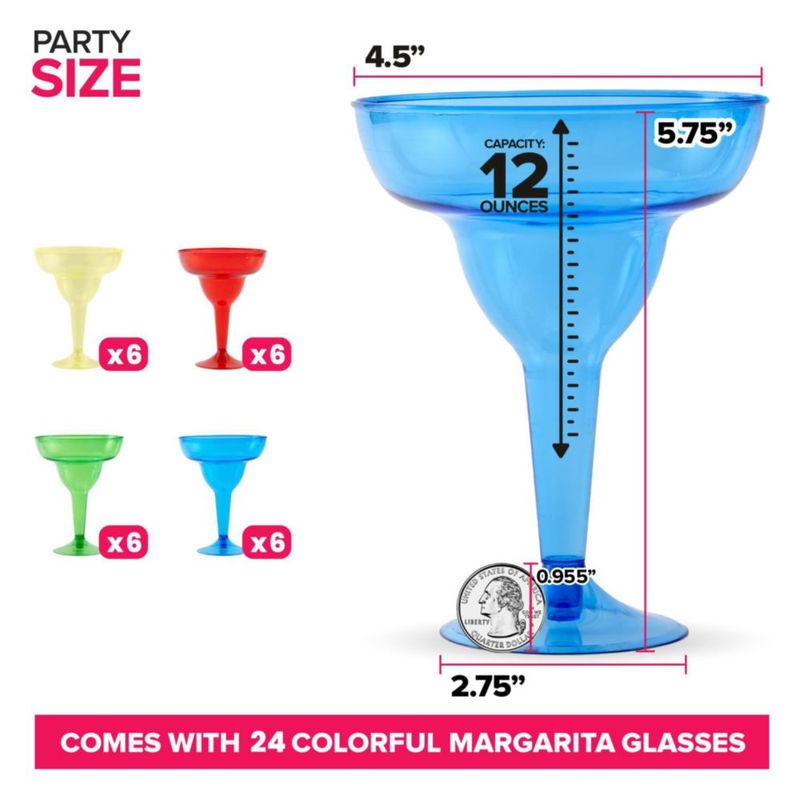 Vasos desechables para margarita Stock Your Home paquete de 24 unidades 355 ml
