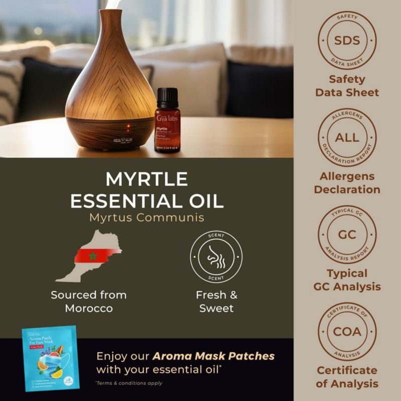 Aceite esencial de mirto Gya Labs 10 ml para aromaterapia