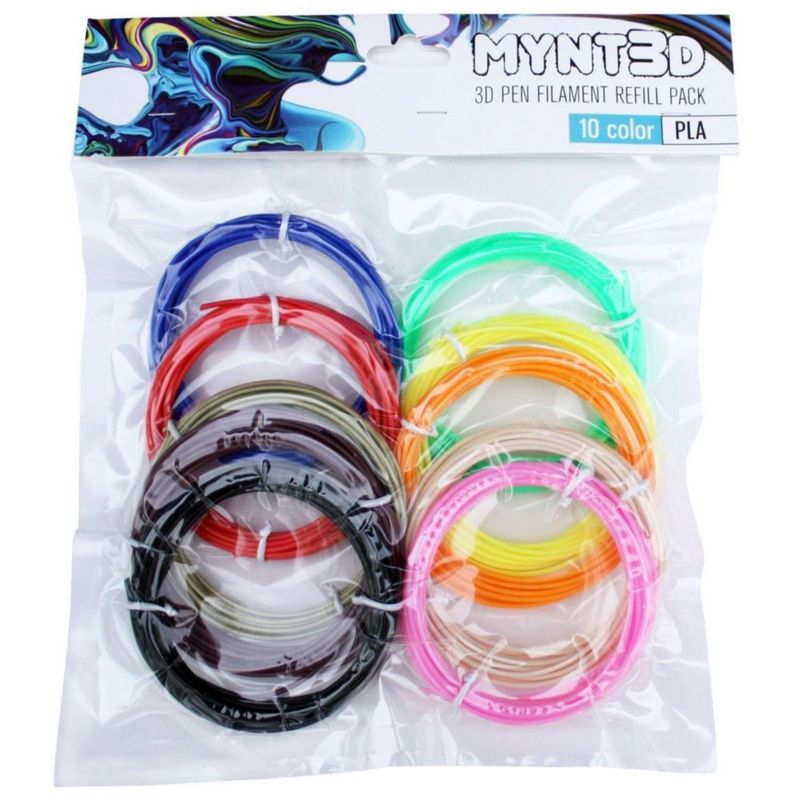 Filamento para Bolígrafo 3D MYNT3D PLA 10 Colores 30m Total
