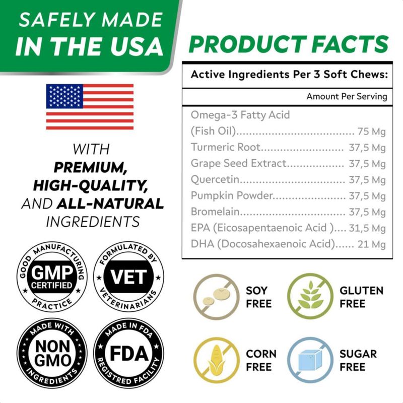 Masticables para Perro STRELLALAB Alivio de Alergias y Picor Omega 3