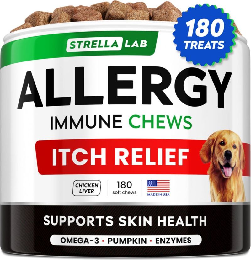 Masticables para Perro STRELLALAB Alivio de Alergias y Picor Omega 3