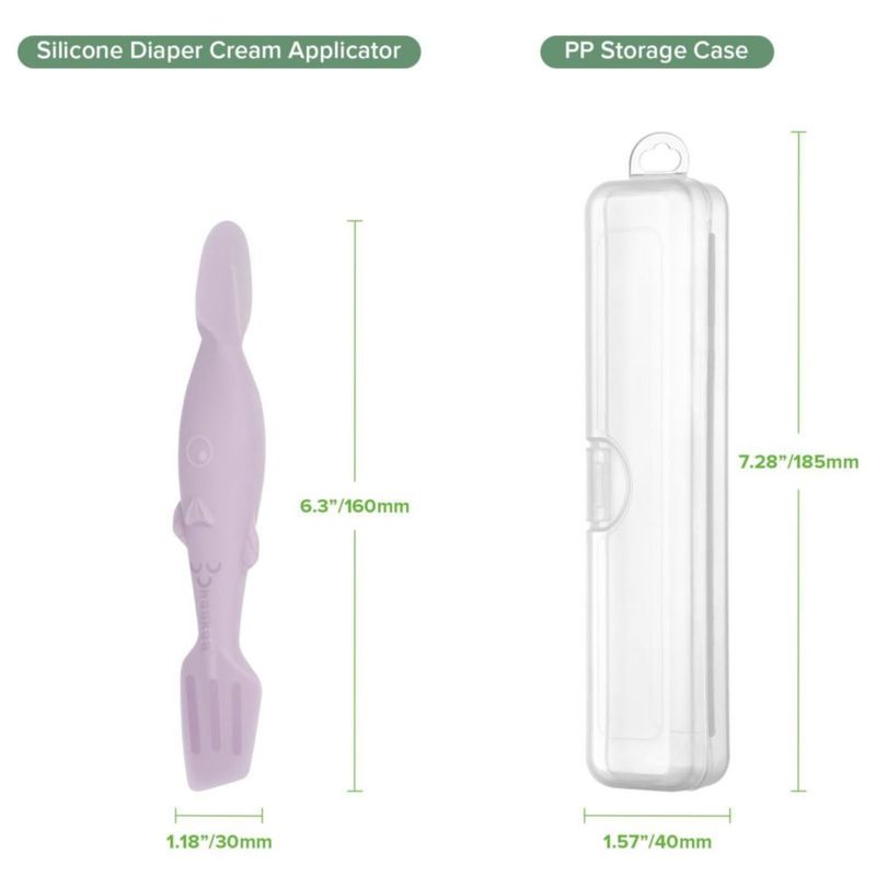 Espátula de Silicona Haakaa Lavanda con Estuche para Crema de Pañal