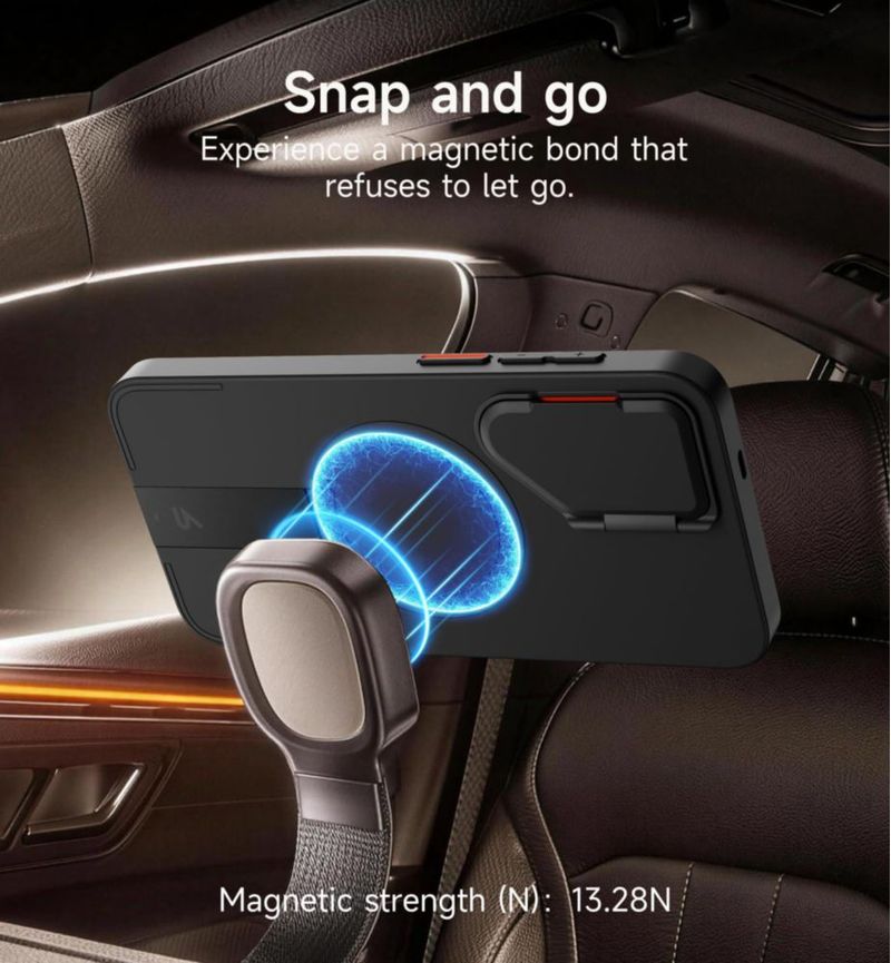 Funda para teléfono SURITCH Galaxy S24 Plus magnética negra