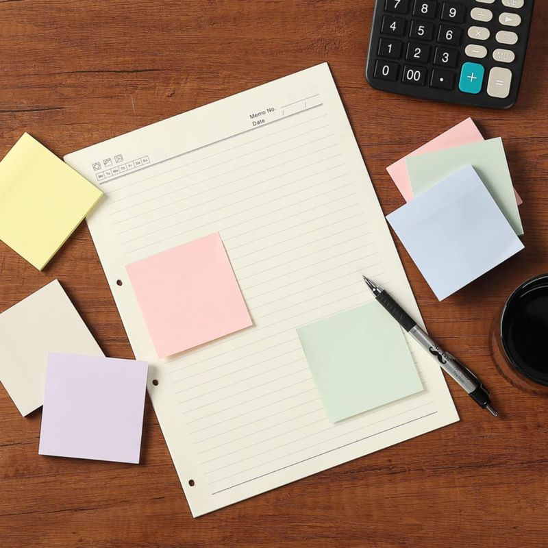 Notas adhesivas Mr. Pen 8 cm 24 blocs 1440 hojas en tonos pastel