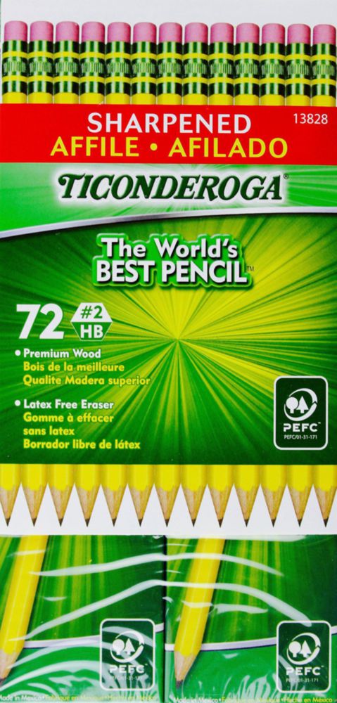 Lápices Ticonderoga #2 HB paquete de 72 sin látex