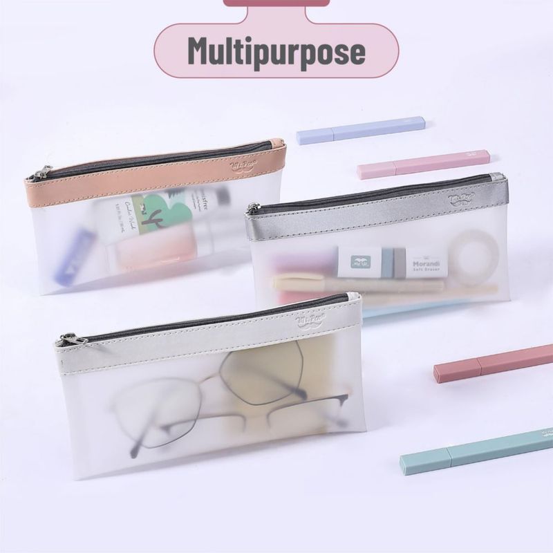 Estuche para lápices Mr. Pen transparente de TPU paquete de 3