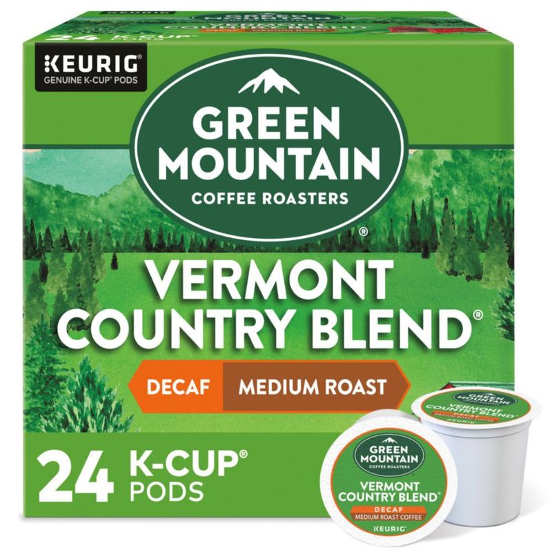 Cápsulas de café Green Mountain Vermont Country Blend Descafeinado 96 unidades