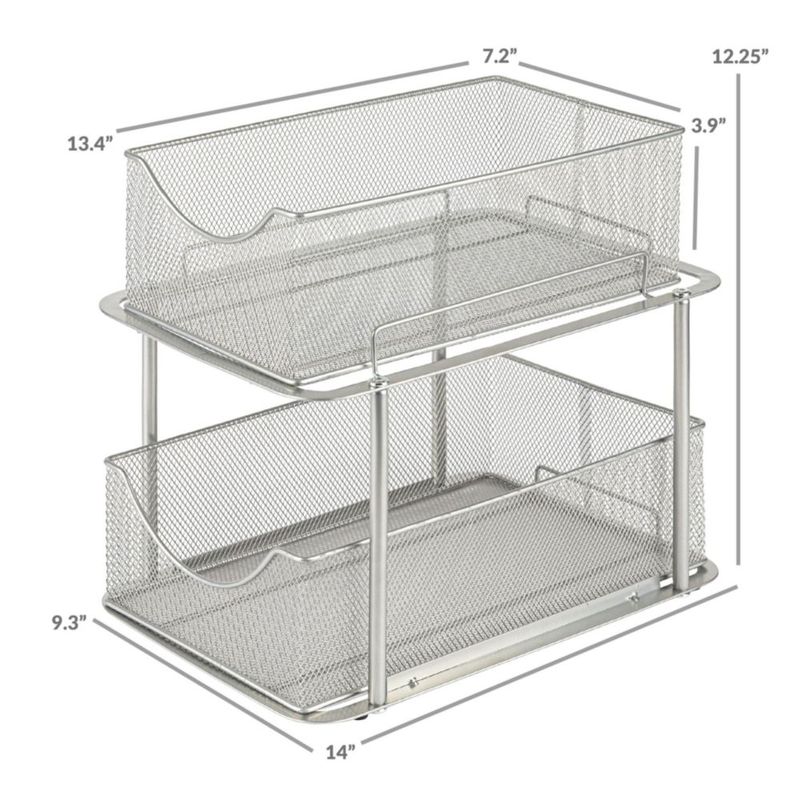 Organizador de malla de 2 niveles Sorbus 36 cm para bajo fregadero