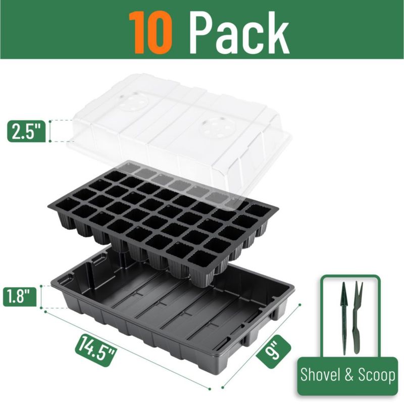 Kit de bandejas para germinar semillas Mr. Pen 10 unidades 400 celdas