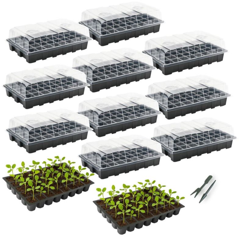 Kit de bandejas para germinar semillas Mr. Pen 10 unidades 400 celdas