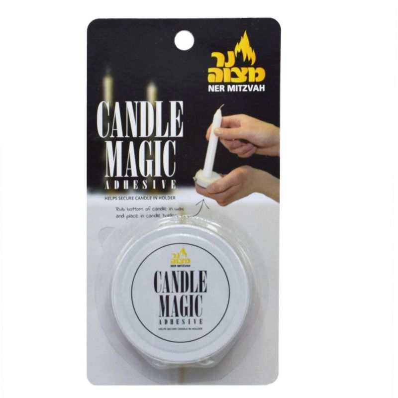 Adhesivo de Cera para Velas Ner Mitzvah Candle Magic Paquete de 2