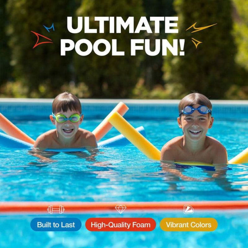 Play22 Tubos de espuma para piscina 140 cm paquete de 2 (azul)