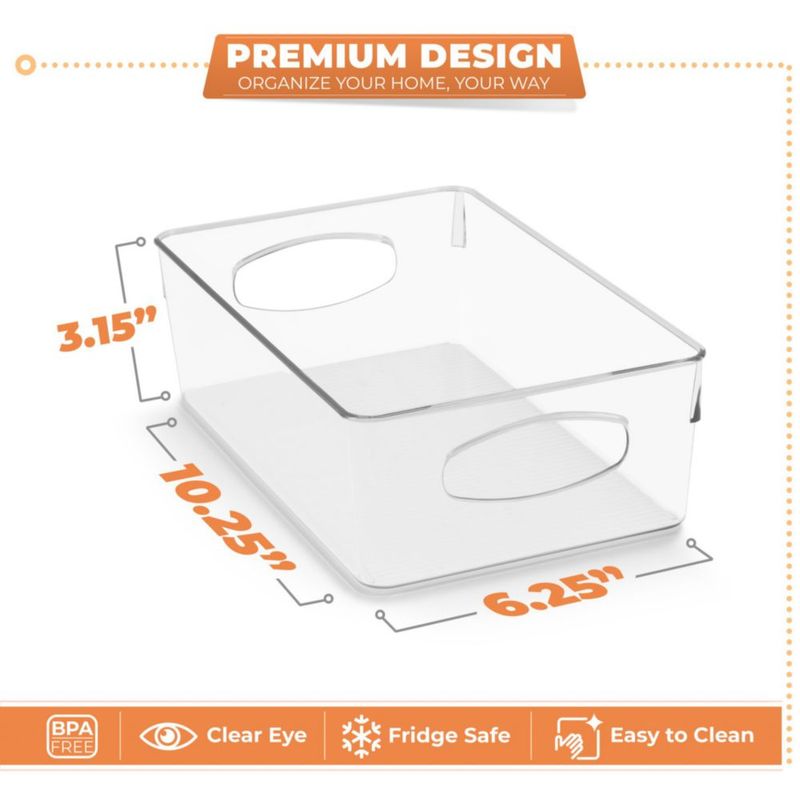Cajas organizadoras Sorbus tamaño mediano pack de 10 plástico transparente