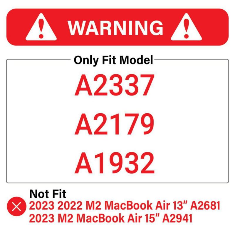 Funda para portátil IBENZER MacBook Air 13" 2022 2021 2020 Transparente