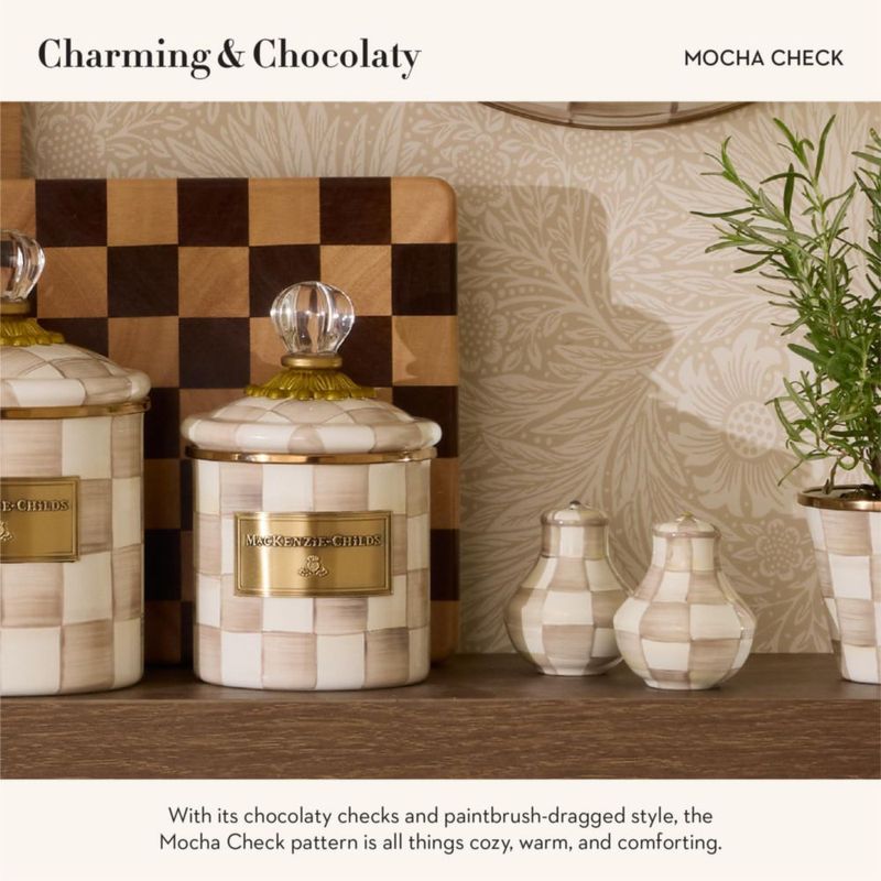 Set de Sal y Pimienta MACKENZIE-CHILDS Small Mocha Check