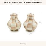Set de Sal y Pimienta MACKENZIE-CHILDS Small Mocha Check