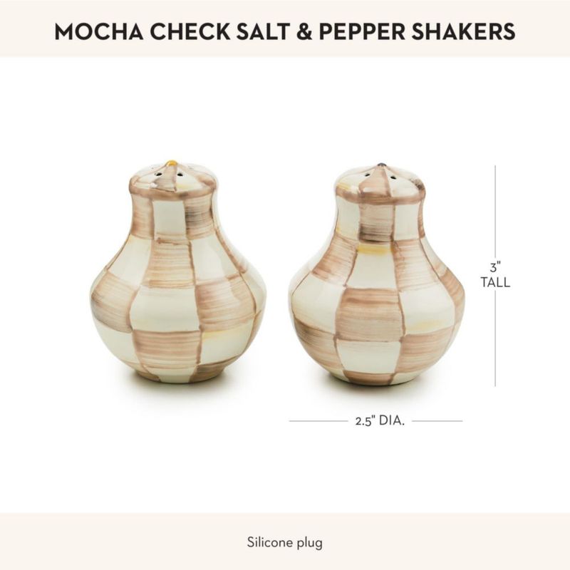 Set de Sal y Pimienta MACKENZIE-CHILDS Small Mocha Check